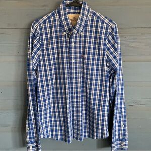 Hollister Men's Blue Plaid Shirt